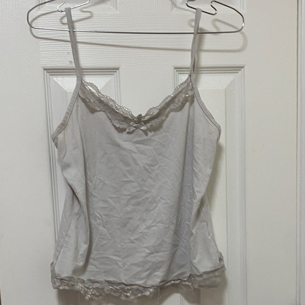 ROMWE Gray Lace Cami Top